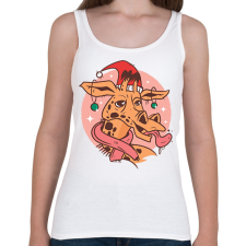 PRINTFASHION Karácsonyi zsiráf - Női atléta - Fehér női trikó