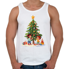 PRINTFASHION Karácsonyozás - Férfi atléta - Fehér atléta, trikó