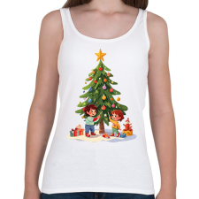 PRINTFASHION Karácsonyozás - Női atléta - Fehér női trikó