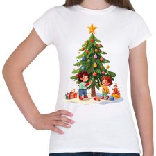 PRINTFASHION Karácsonyozás - Női póló - Fehér női póló