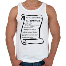 PRINTFASHION Karakterlap csapattag - Férfi atléta - Fehér