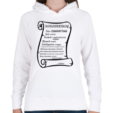 PRINTFASHION Karakterlap csapattag - Női kapucnis pulóver - Fehér