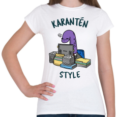 PRINTFASHION KARANTEN - Női póló - Fehér