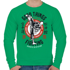 PRINTFASHION Karate divízió - Férfi pulóver - Zöld