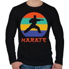 PRINTFASHION Karate - Harcművészet - Férfi hosszú ujjú póló - Fekete férfi póló
