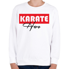PRINTFASHION Karate hero - Gyerek pulóver - Fehér