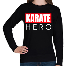 PRINTFASHION KARATE HERO - Női pulóver - Fekete női pulóver, kardigán