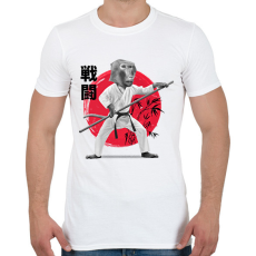 PRINTFASHION Karatés majom - Férfi póló - Fehér