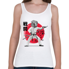 PRINTFASHION Karatés majom - Női atléta - Fehér női trikó