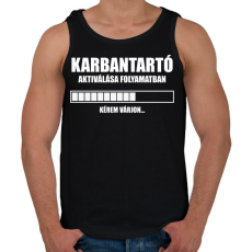 PRINTFASHION Karbantartó aktiválása - Férfi atléta - Fekete