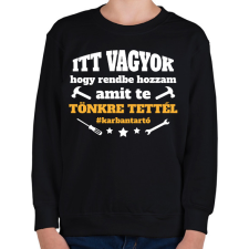 PRINTFASHION #karbantartó - Gyerek pulóver - Fekete gyerek pulóver, kardigán