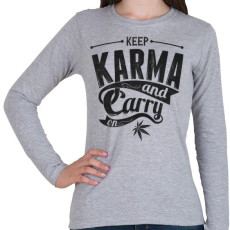 PRINTFASHION Karma - Női hosszú ujjú póló - Sport szürke