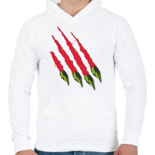 PRINTFASHION Karmok - Férfi kapucnis pulóver - Fehér férfi pulóver, kardigán