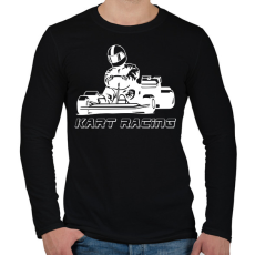 PRINTFASHION Kart racing - Férfi hosszú ujjú póló - Fekete