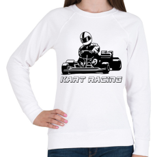PRINTFASHION Kart racing - Női pulóver - Fehér