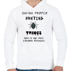 PRINTFASHION kártevőírtó üzlet2 - Férfi kapucnis pulóver - Fehér