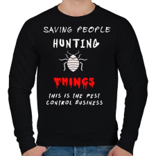 PRINTFASHION kártevőírtó üzlet - Férfi pulóver - Fekete férfi pulóver, kardigán