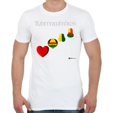 PRINTFASHION Kártya játékos minta #3 - Férfi póló - Fehér férfi póló