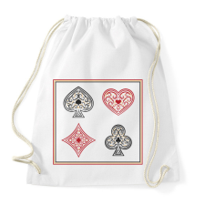 PRINTFASHION Kártya szimbólumok - Sportzsák, Tornazsák - Fehér tornazsák