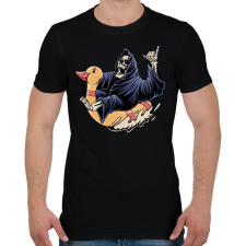 PRINTFASHION Kaszás a strandon - Férfi póló - Fekete férfi póló