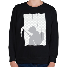 PRINTFASHION Kaszás a wc-n - Gyerek pulóver - Fekete gyerek pulóver, kardigán