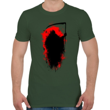 PRINTFASHION Kaszás - Férfi póló - Katonazöld férfi póló