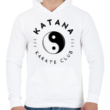 PRINTFASHION Katana karate club - Férfi kapucnis pulóver - Fehér férfi pulóver, kardigán