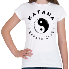 PRINTFASHION Katana karate club - Női póló - Fehér női póló