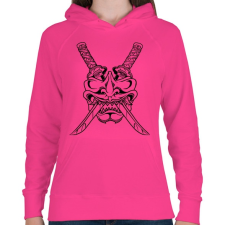 PRINTFASHION Katana mask - Női kapucnis pulóver - Fukszia női pulóver, kardigán
