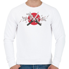 PRINTFASHION Katanas - Férfi pulóver - Fehér férfi pulóver, kardigán