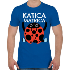PRINTFASHION Katica Matrica - Férfi póló - Királykék férfi póló