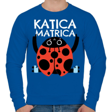 PRINTFASHION Katica Matrica - Férfi pulóver - Királykék férfi pulóver, kardigán
