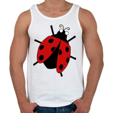 PRINTFASHION Katicabogár  - Férfi atléta - Fehér