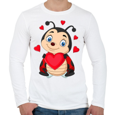 PRINTFASHION katicabogár  - Férfi hosszú ujjú póló - Fehér férfi póló