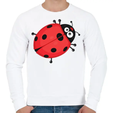 PRINTFASHION Katicabogár  - Férfi pulóver - Fehér férfi pulóver, kardigán
