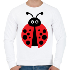 PRINTFASHION Katicabogár  - Férfi pulóver - Fehér férfi pulóver, kardigán