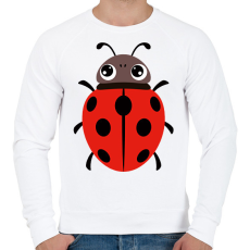 PRINTFASHION Katicabogár  - Férfi pulóver - Fehér