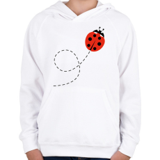 PRINTFASHION Katicabogár  - Gyerek kapucnis pulóver - Fehér
