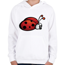 PRINTFASHION katicabogár  - Gyerek kapucnis pulóver - Fehér gyerek pulóver, kardigán