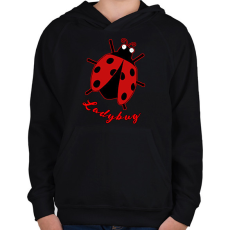 PRINTFASHION Katicabogár  - Gyerek kapucnis pulóver - Fekete