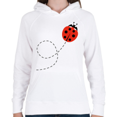 PRINTFASHION Katicabogár  - Női kapucnis pulóver - Fehér