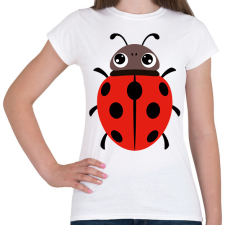 PRINTFASHION Katicabogár  - Női póló - Fehér női póló