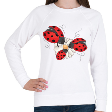 PRINTFASHION katicabogár  - Női pulóver - Fehér női pulóver, kardigán