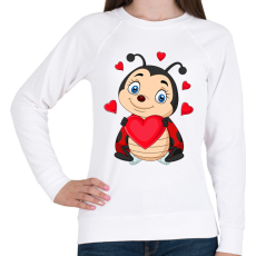 PRINTFASHION katicabogár  - Női pulóver - Fehér