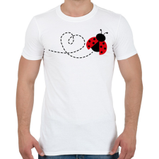 PRINTFASHION Katicabogár szívvel - Férfi póló - Fehér férfi póló