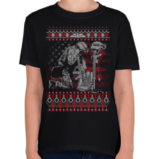 PRINTFASHION Katona karácsony - Gyerek póló - Fekete gyerek póló