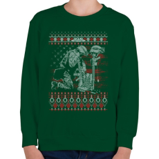 PRINTFASHION Katona karácsony - Gyerek pulóver - Sötétzöld