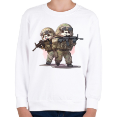 PRINTFASHION Katona lajhárok - Gyerek pulóver - Fehér