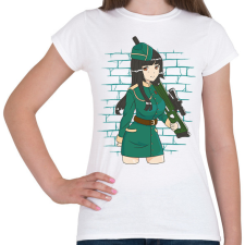 PRINTFASHION Katona lány - Női póló - Fehér női póló