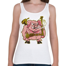 PRINTFASHION Katona malac - Női atléta - Fehér